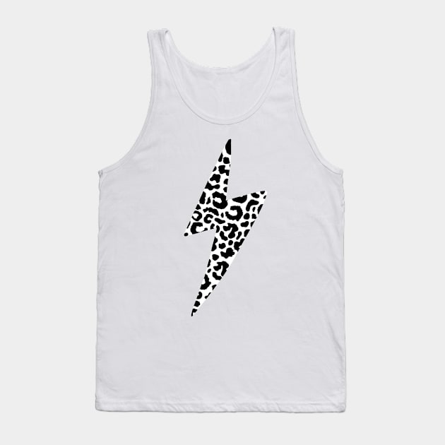 Leopard lightning bolt Tank Top by Chantilly Designs